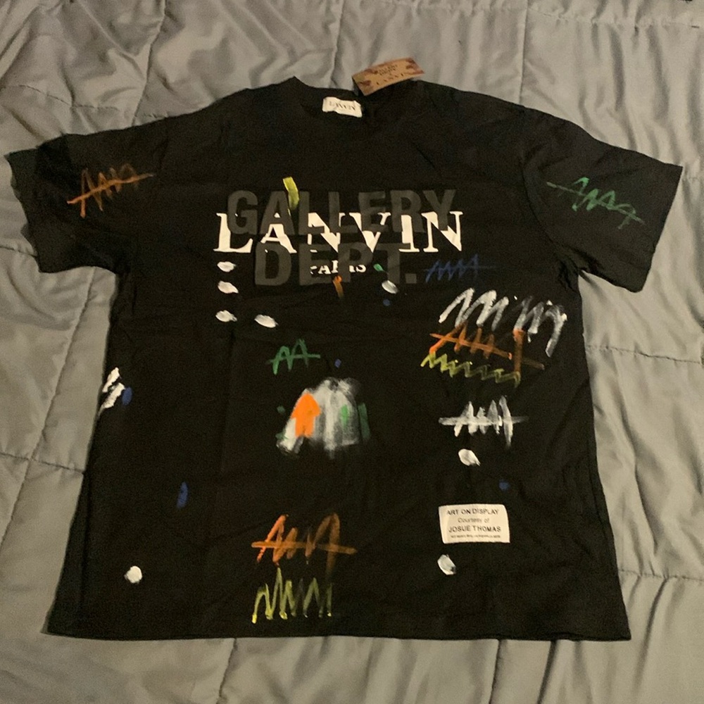 Gallery Dept x LANVIN Black Paint Splatter T-Shirt Men’s Large